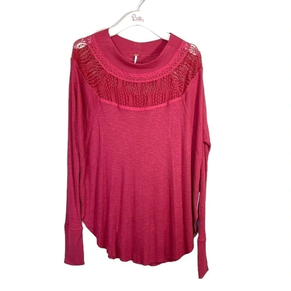Free People Womens Spring Valley Henley Blouse S